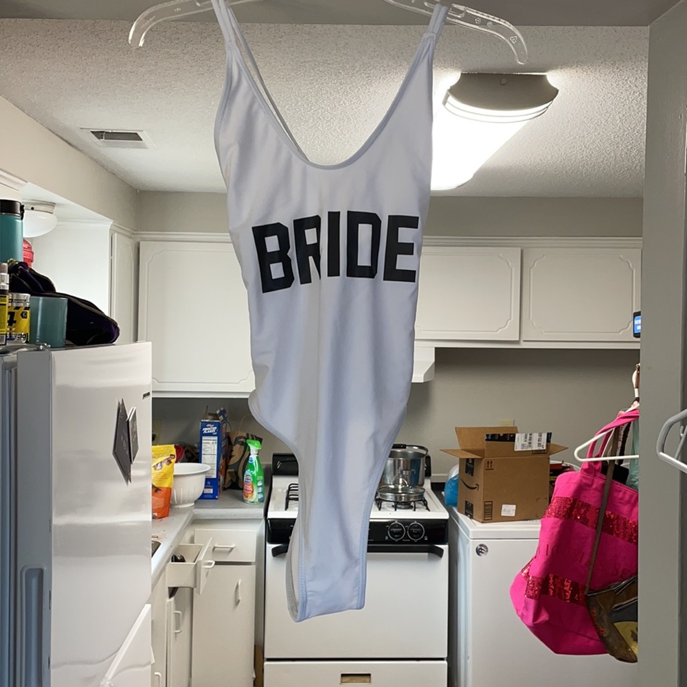 Medium white black bride swimsuit